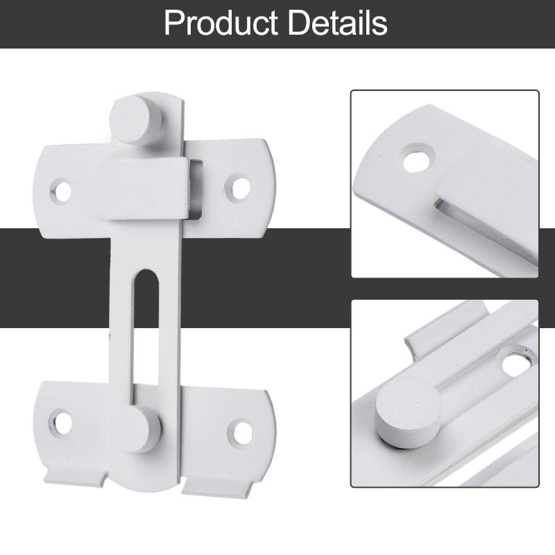 Description Picture 2 of itemStainless Steel Door Hasp Safety Buckle Latch Sliding Pet Cage Door Lock Security Hardware With Screws Window Cabinet Home Latch
