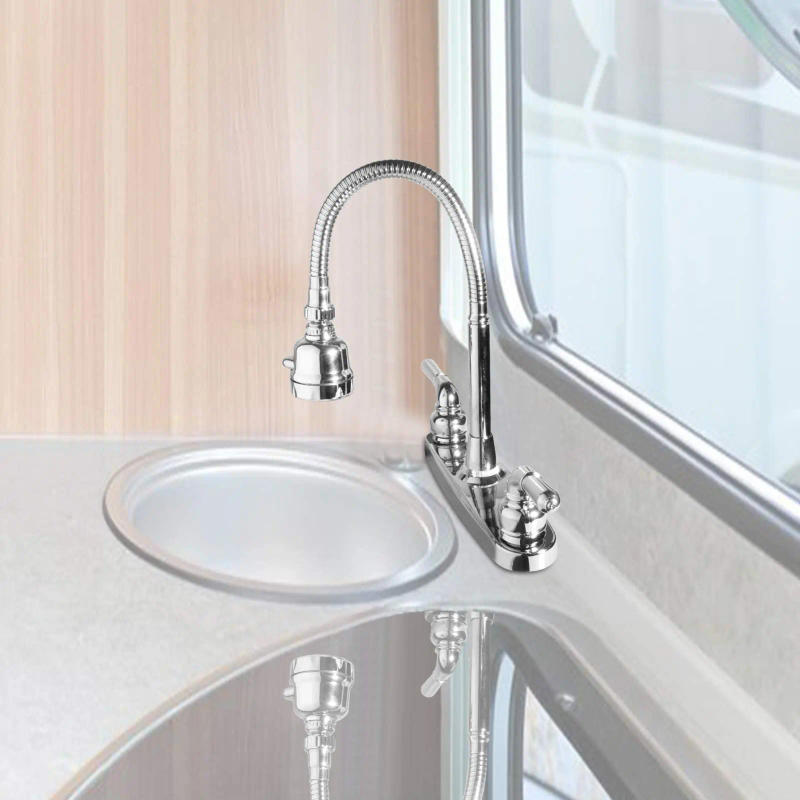 Description Picture 6 of itemSouth American RV Kitchen Faucets Dual Port Faucet Kitchen Splashproof Faucet Replacement Sink Faucets Kitchen Accessories