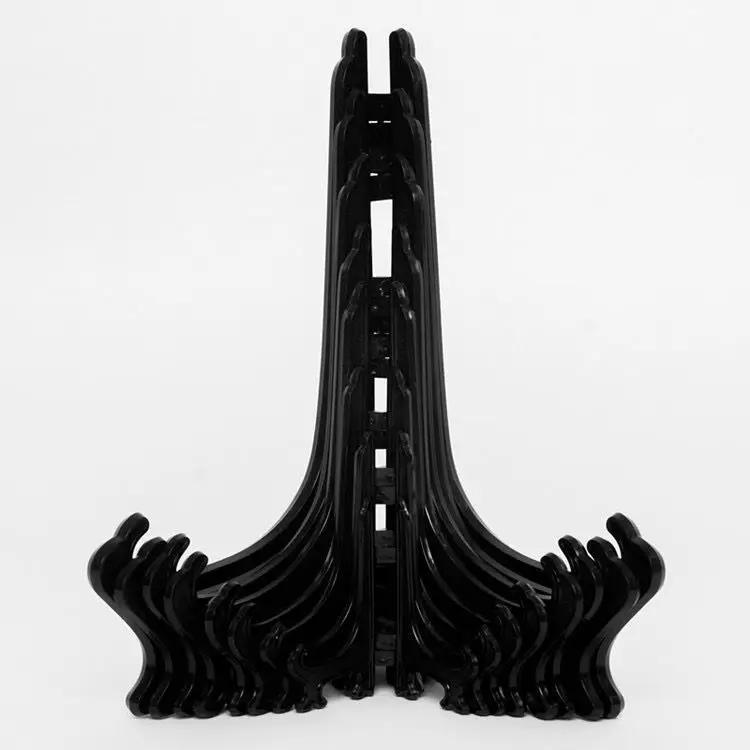 Description Picture 5 of itemClear Plastic Acrylic Easels Table Top Plate Holder Dish Bowl Racks Photos Picture Frame Folding Stand Storage Home Decor Holder