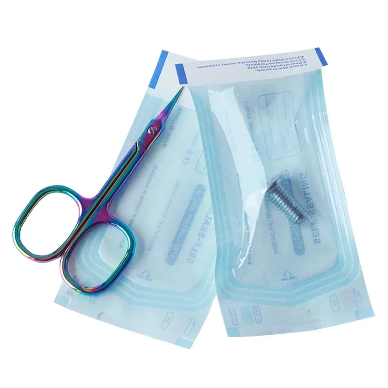 Description Picture 5 of item200Pcs Disposable Manicure Sterilizing Bag Sterilization Nail Art Tool Clean Nail Dentistry Medical Grade Paper CPP/PET Film Bag