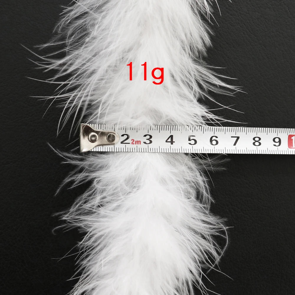 Description Picture 5 of item2M Fluffy WhiteTurkey Feathers Marabou Boa DIY Christmas Tree Ostrich Plumas Ribbon Wedding Dress Decoration Plumes for Crafts