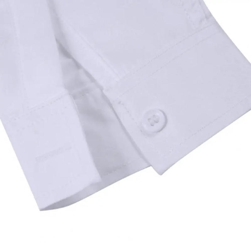 Description Picture 2 of itemLong-sleeved Shirt Formal Business Style Men's Cardigan with Lapel Collar Slim Fit Design for Fall Spring Season Soft Breathable