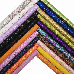 21x29cm Halloween Chunky Glitter Synthetic Leather Vinyl Felt Backing Glitter Leather Sheets For Earrings Bows DIY Bow HQ163