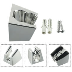 1 Pcs Hot Shower Head Holder Bracket 4.8*4.8*3cm ABS Silver Small Nozzle Wall Mount Adjustable Bathroom Bracket