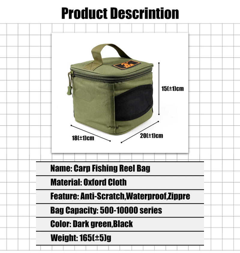 Description Picture 3 of itemW.P.E Fishing Reel Bag 1pcs Handbag Carp Fishing Wheel Tackle 500-10000 Fishing Reel Bag Waterproof Fishing Accessories Pesca