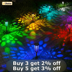 Solar Pathway Lights Color Changing Outdoor Waterproof Garden Lights LED Landscape Lamp Dusk to Dawn for Yard Walkway Decoration
