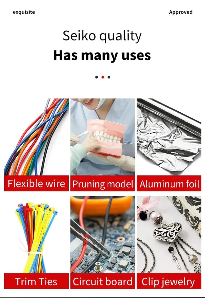 Description Picture 3 of itemMini Pointed Toothless Flat Mouth Extended Needle Mouth Oblique Mouth Pliers Flat Mouth Wire Binding Pliers Set