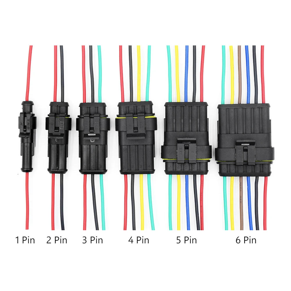 Description Picture 4 of item1/2/3/4/5/6 Pin Way Car Waterproof Electrical Auto Connector Male Female Connector Plug Wire 18 AWG harness for Car Motorcycle