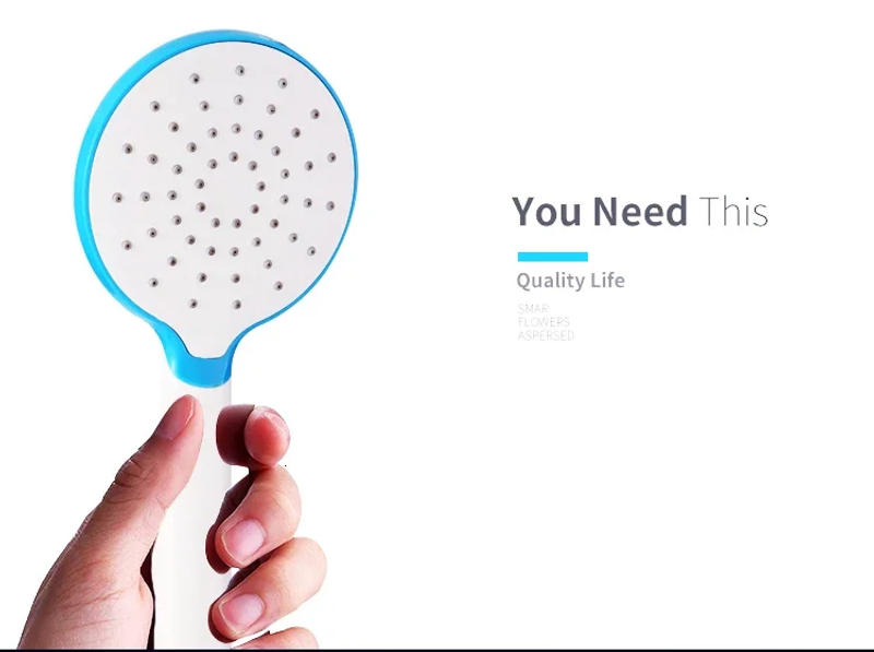 Description Picture 5 of itemLarge Panel Supercharged Shower Head ABS Square Hand Shower Held High Pressure Handheld Showerheads Spray Bathroom Accessories