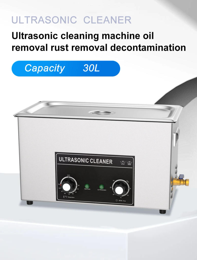 Description Picture 2 of item30L Ultrasonic Cleaning Machine with Heating Dental Watch Parts Nail Ultrasonic Cleanser Ultrasound Bath for Jewelry Ultra Sonic