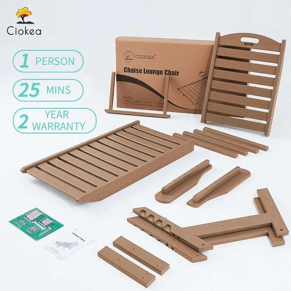 Description Picture 6 of itemChaise Lounge Chair, with Wood Texture, Adjustable 5-Position Chaises Lounges Outdoor, Chaise Lounge Chair Outdoor