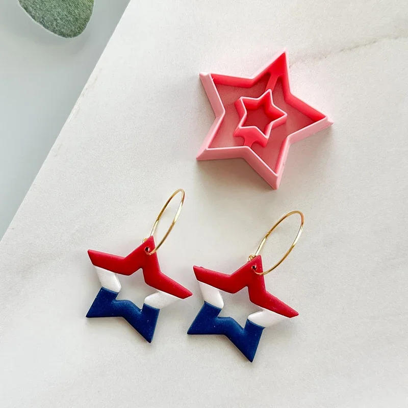 Description Picture 6 of itemStars Shape Soft Pottery Earring Polymer Clay Cutter DIY Earrings Clay Molds Geometric Earring Jewelry Pendant Making Clay Tools