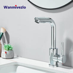 Zinc Alloy Basin Faucets for bathroom faucet Chrome Deck Mount Single Handle Cold and hot Sink Bathroom Faucet