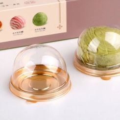 50Pcs Clear Mini Cupcake Boxes New Dome Plastic Dessert Baking Decorations Wedding Party Supplies Cake Holders
