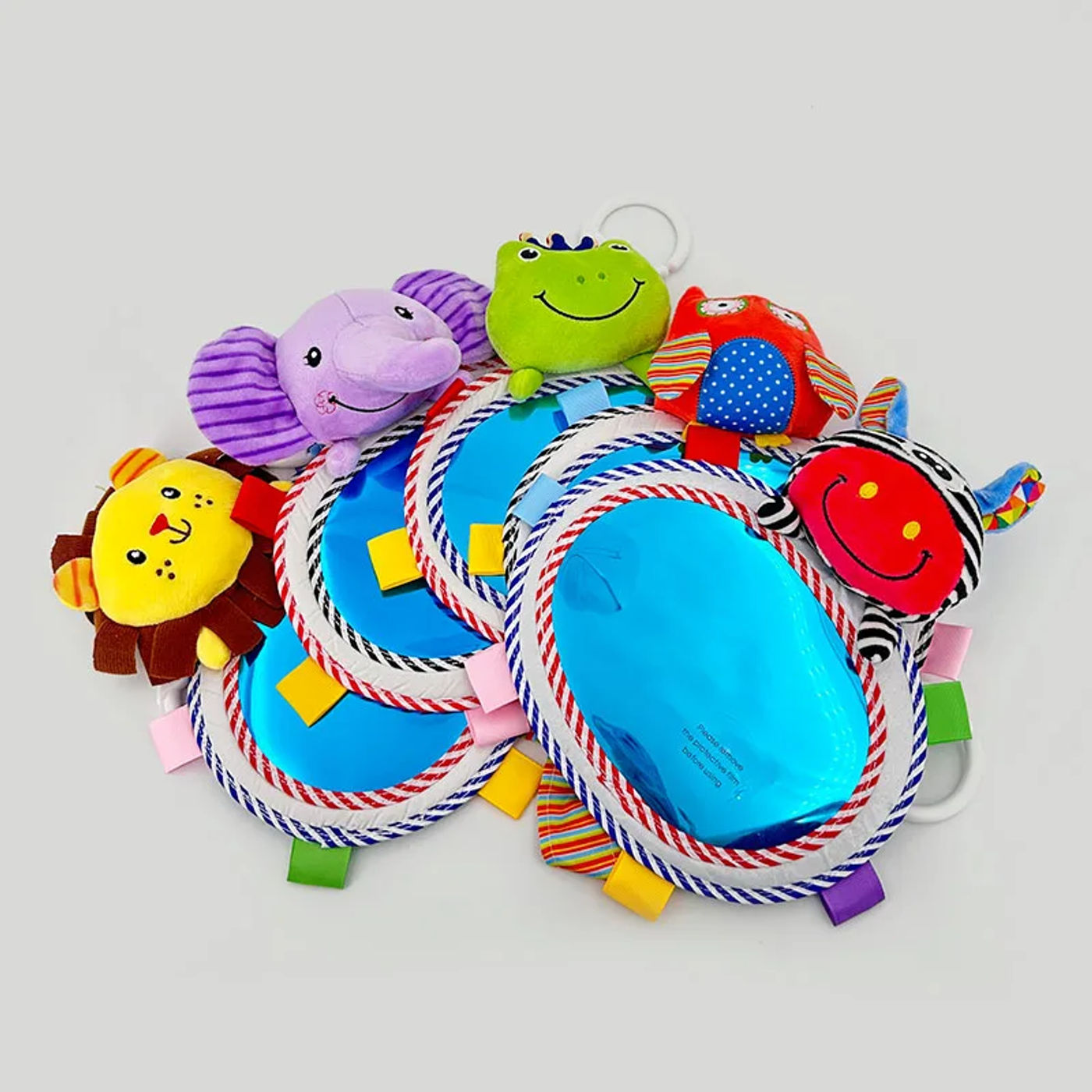 Description Picture 6 of itemBaby Car Mirror Back Seat Rear View Mirror Cartoon Animal Plush Toys Adjustable Rear Facing Mirrors for Baby Stroller Toys