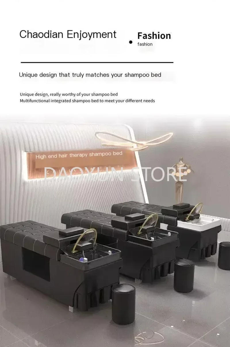 Description Picture 3 of itemHead Spa black Hair Washing Bed Therapy japanese Water Circulation Shampoo Chair Salon Basin cabeceiras Salon Furniture