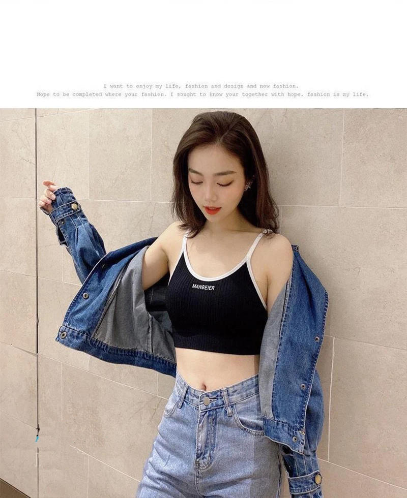 Description Picture 6 of itemNew Sports Bra For Women Gym Sexy Crop Top Bra Women Cotton Underwear Soft Comfort Tube Tops Female Brassiere Tops For Girls