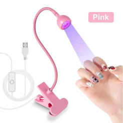 LED Nail Lamps 3W Flexible Gooseneck Lamp Quicky Dry Nail Manicure Dryer Gel Polish Curing Light for Gel Nails