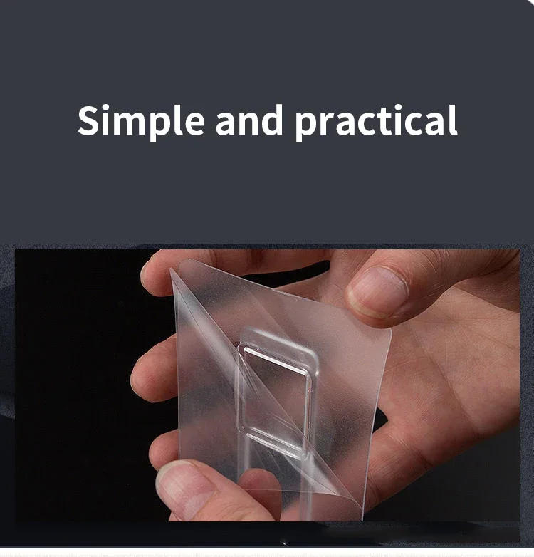 Description Picture 2 of itemMulti-Purpose Hooks No Punching Bathroom Organization Storage Shelf Strong Wall Mounted Clock Photo Hanging Home Accessories