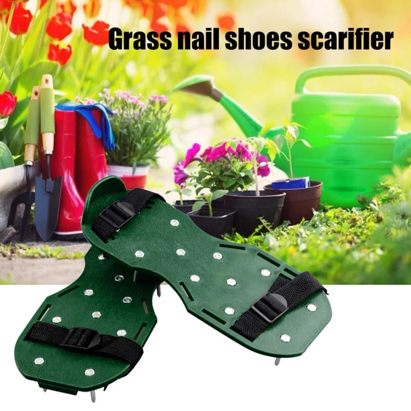 Description Picture 6 of itemGarden Nail Shoes Grass Loose Soil Tool 5cm Long Nail Lawn Aerator Grass Spikes Shoes Self-Leveling Epoxy Yard Grass Cultivator