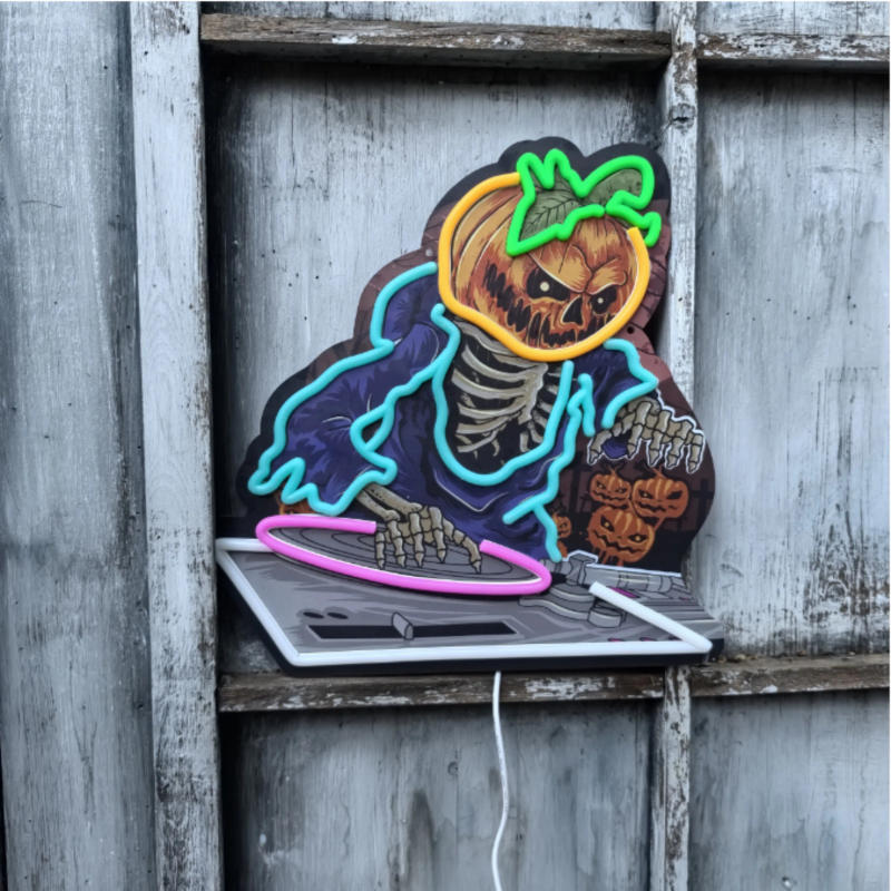 Description Picture 4 of itemHalloween Pumpkin Ghost Neon Signs Custom Led Halloween Neon Sign Room Decoration Bar Night Lights Wall Hang Decor