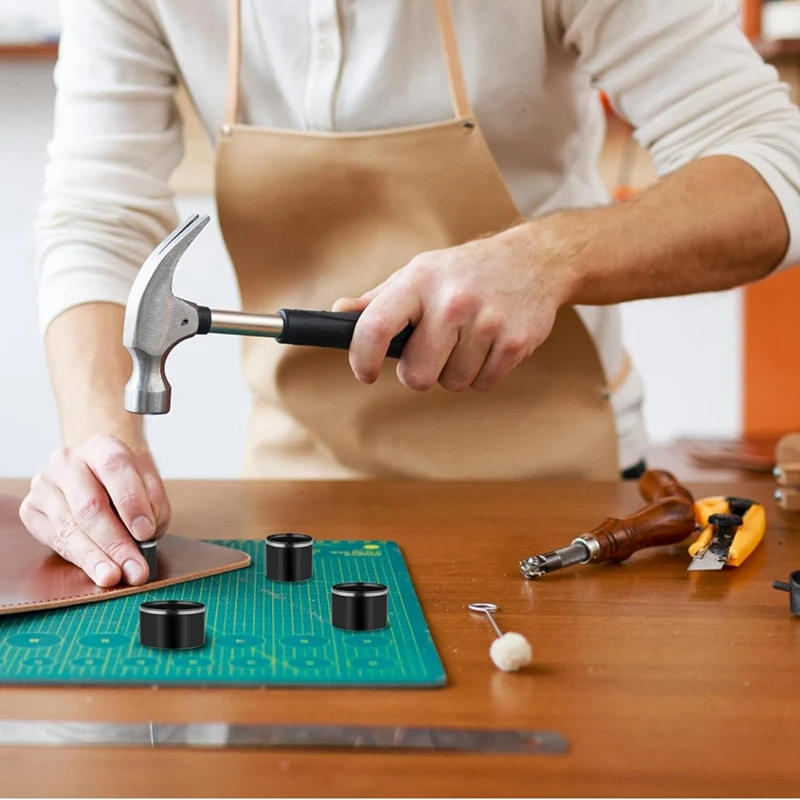 Description Picture 5 of item7 Sizes Hole Punch Set Leather Circle Cutter Tool Set Round Hole Punch 20Mm - 50Mm Hollow Punch Cutter Tool Set