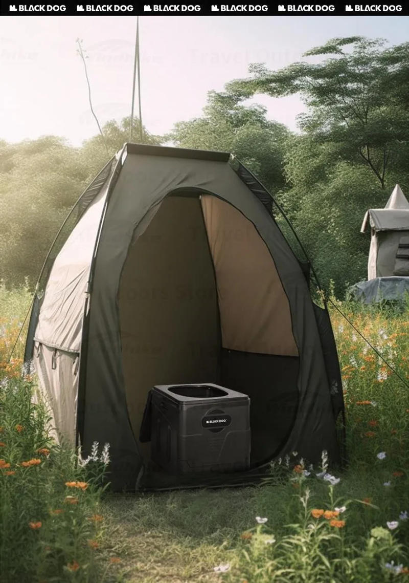 Description Picture 4 of itemNaturehike BLACKDOG Camping PP Toilet Stool Storage Box Trash Can Bin Degradable Travel Emergency Folding Portable Mobile Toilet