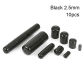 10pcs black 2.5mm