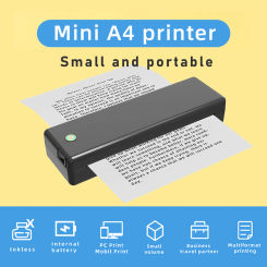 Mini Portable A4 Thermal Printer Bluetooth Multifunctional Printer Document Photo A4 Paper Printer For Office Business School