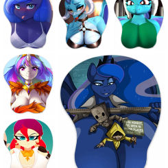 NEW 3D Mouse Pad MLP Pony Furry Anthro Mammal Breast Gaming Wrist Rest Multi Design Anime Manga Mouse Mat