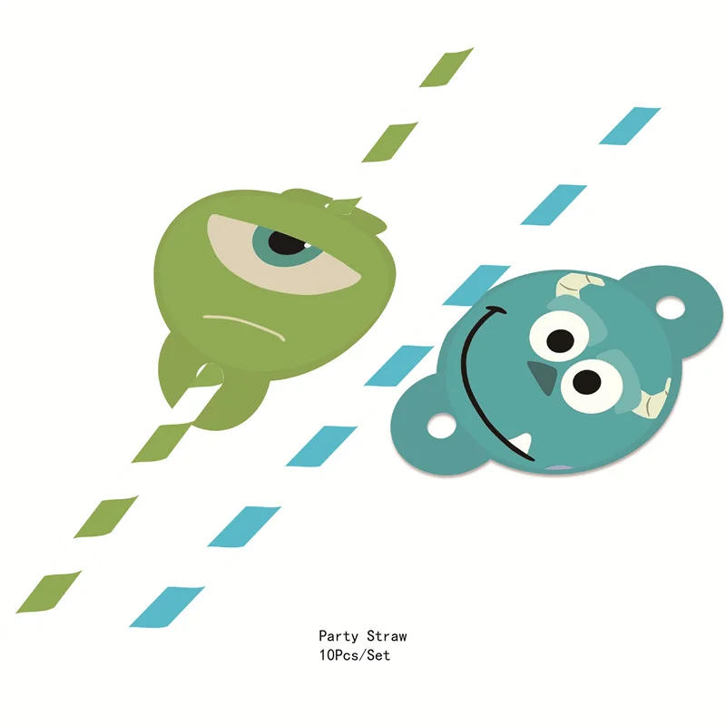 Description Picture 4 of itemMonsters In Party Supplies Disposable Party Cutlery Plates Napkins Cup Birthday Party Decorations for Boys and Girls