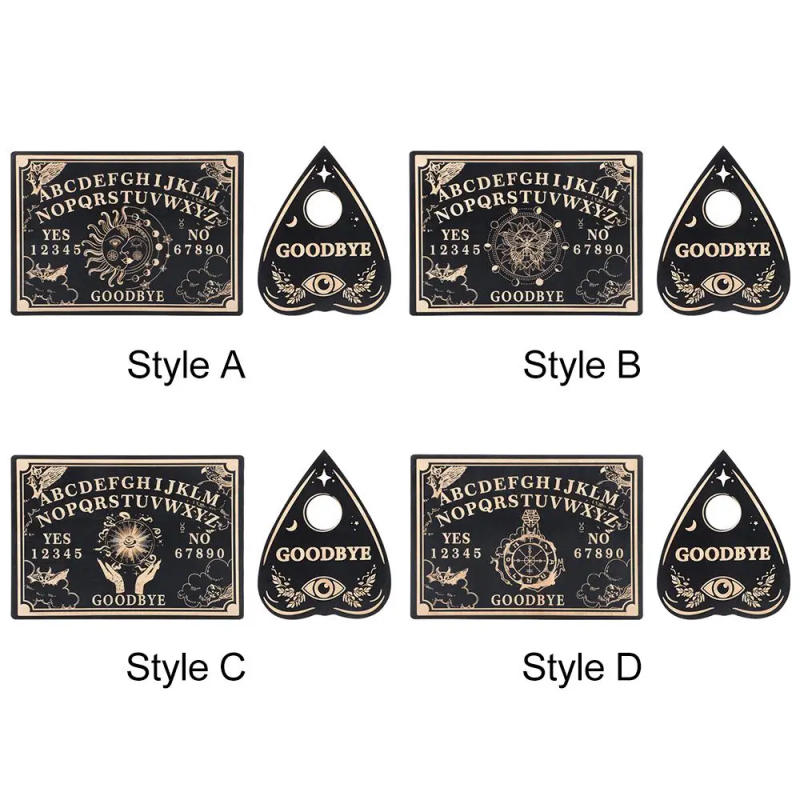 Description Picture 3 of itemWooden Divination Pendulum Board Engraved Magic Board Ouija Board Metaphysical Message Witch's Pendulum Board Kit Art Home Decor