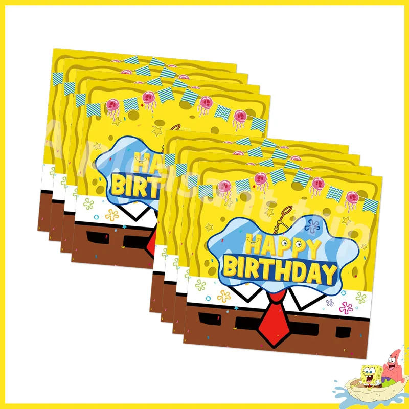 Description Picture 6 of itemNew Spongebobs Birthday Decoration Cartoon Party Supplies Noise Maker Balloons Tablecloths Cup Plate Baby Shower
