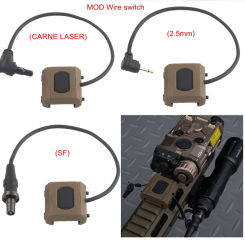 2.5mm Plug PEQ MOD Wire switch Tactical Flashlight Weapon Light Switch Compact Remote Pressure Switch for PEQ-15 Lights Lasers