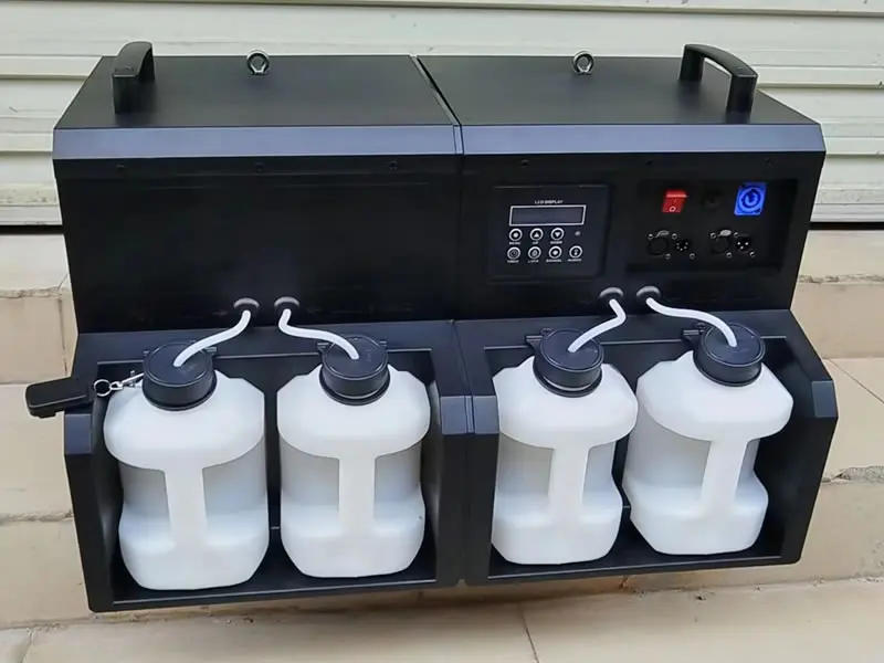 Description Picture 4 of item3000W 4 Way LED Bubble Fog Machine DMX512 Smoke Fog Bubble Lighting Blower RGBW Stage Event Wedding Party Bar DJ Club Lighter