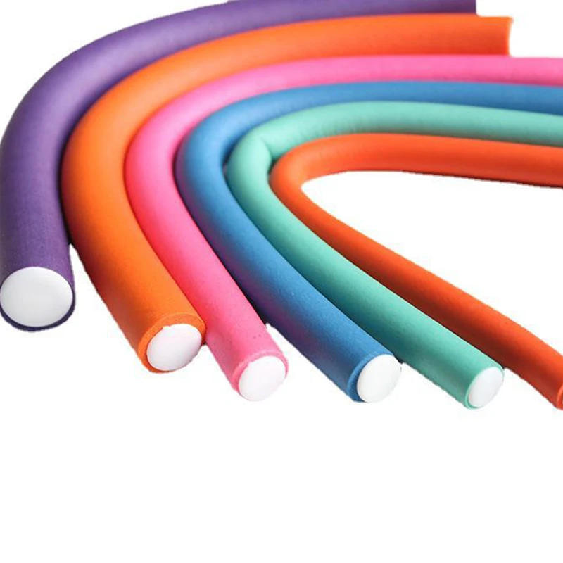 Description Picture 3 of item10pcs Overnight heatless blowout Rollers Rubber Hair Curler No Heat Soft Sleeping Hair Styling DIY Hair Tie Hair Accessories