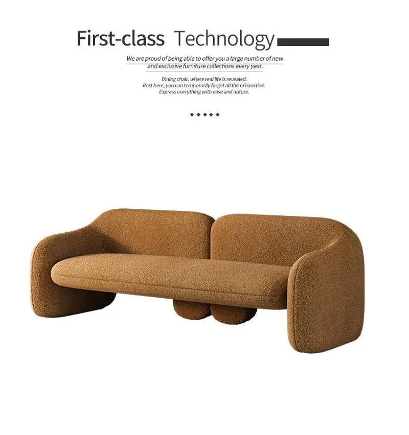 Description Picture 4 of itemSingle Sofa Light Luxury Design Sense Art Modern Living Room Balcony Leisure Area Creative Shaped Guest Table Chair Combination