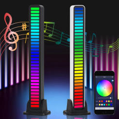 LED Light Music Sync Bluetooth Desk Lamp Rechargeable Ambient Lighting USB APP Control Night Light For Decorate Room And Car