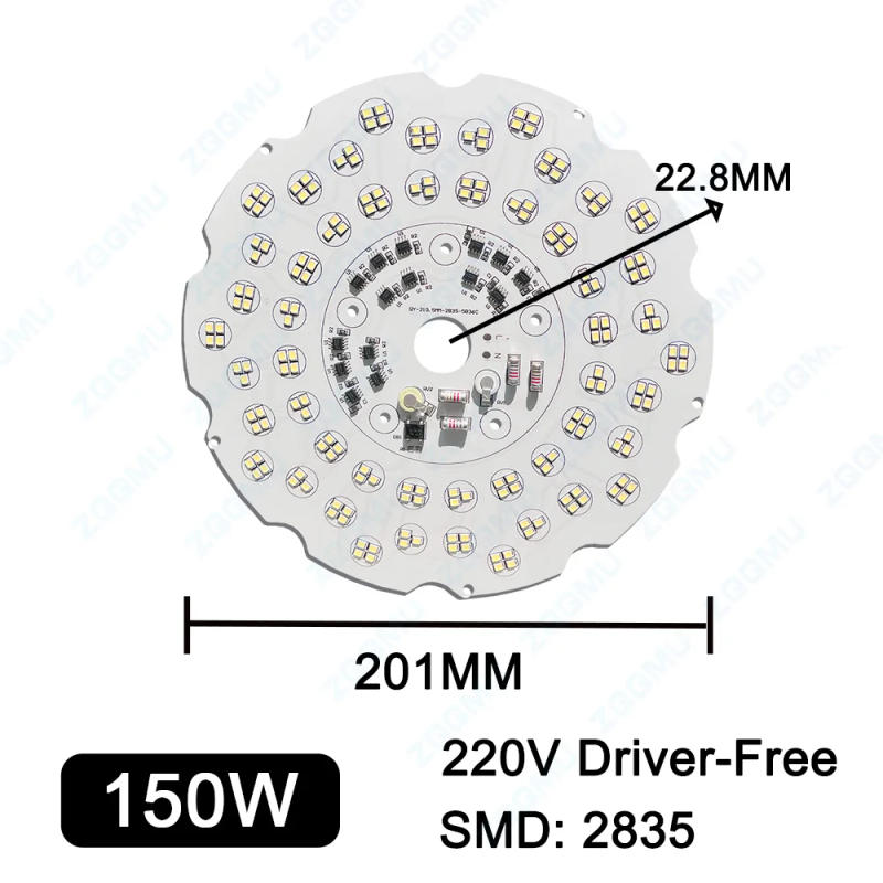 Description Picture 6 of item100W 150W 200W AC220V-240V LED Chip SMD2835 Driver-Free For Downlights, Spotlights, Bulbs, Flying Saucer Lights