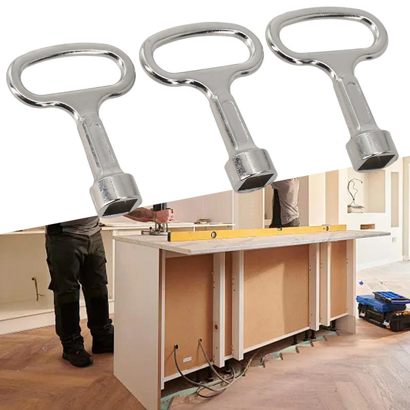 Description Picture 2 of item3Pcs Square Wrenches Stainless Steel Cabinet Door Lock Turn Tongue Lock T-shaped Lock Cylinder For Industrial Chassis Cabinets