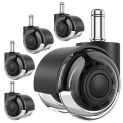 Office Chair Wheels,2 Inch Replacement Soft Mute Desk Caster Wheels For Work & Gaming Chair, Heavy Duty And Safe Rolling