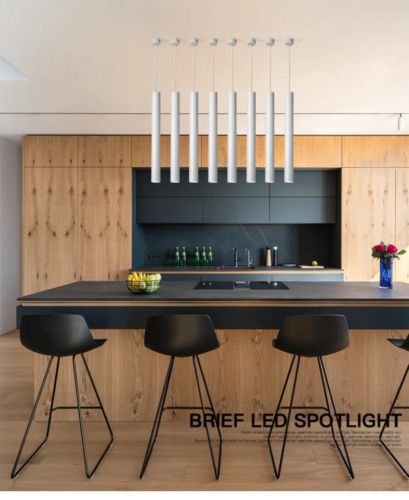 Description Picture 6 of itemLed Ceiling Chandelier Pendant Light Long Tube Hanging Lamp Home Decor Interior Room Kitchen Light Dining Room Shop Decoration