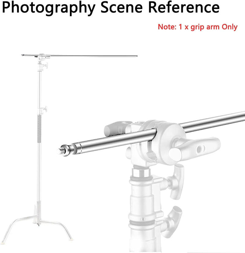 Description Picture 2 of itemSelens C-Stand Extension Rod 126cm Stainless Steel Stand Grip Arm Crossbar For Century Foldable Light Stand Tripod Magic Leg