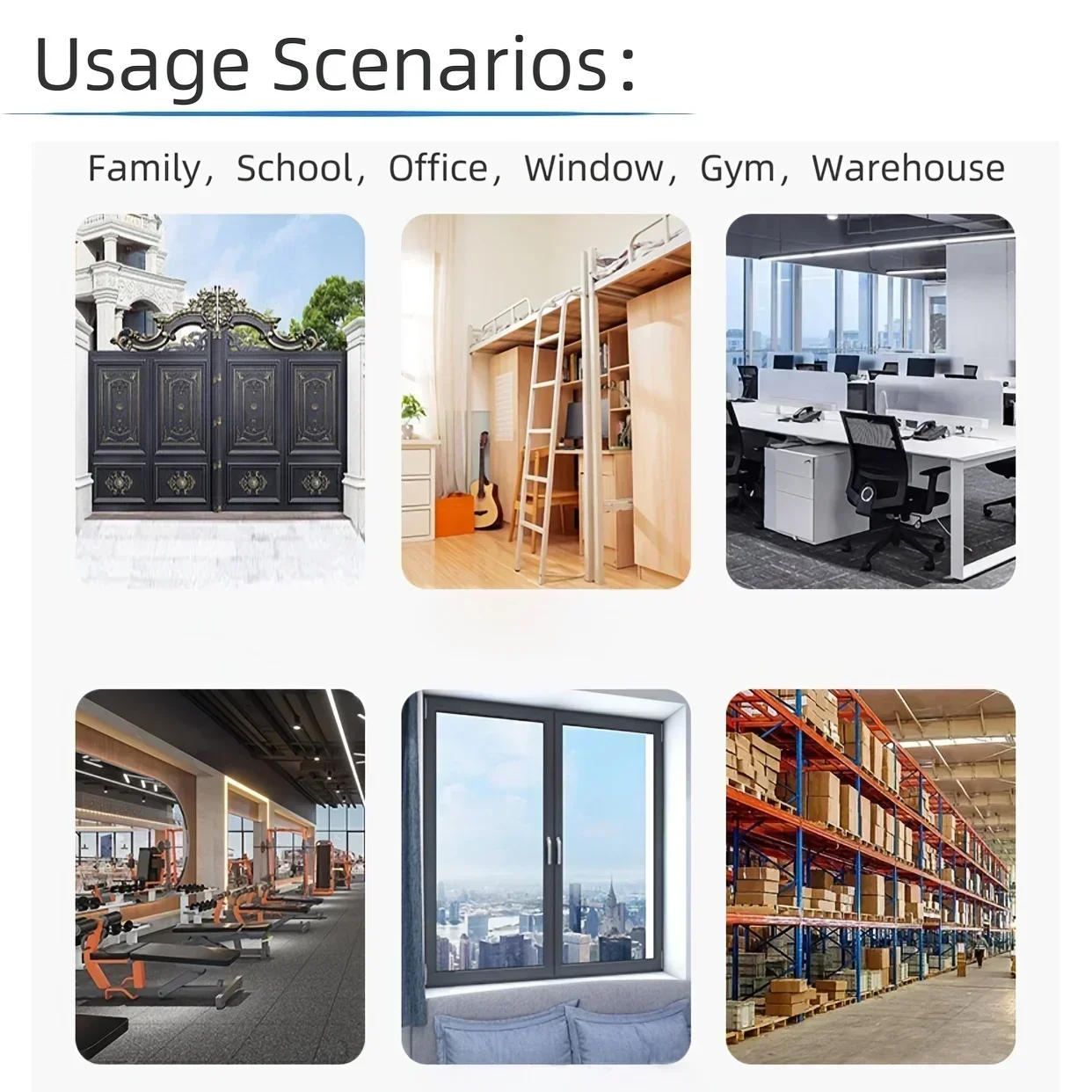 Description Picture 4 of itemMetal Outdoor Yard Gate Iron Gate Iron Chain Black Round Anti-theft Password Lock Padlock Password Padlock Safe and Strong