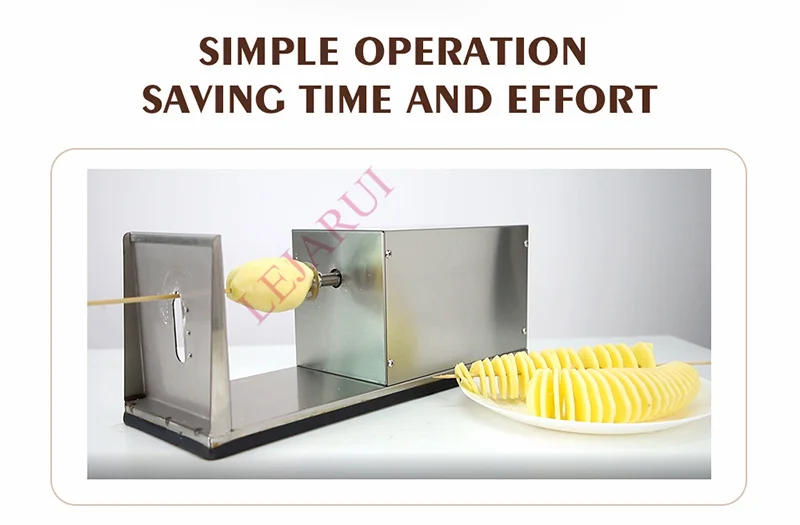 Description Picture 4 of itemCommercial Electric Potato Slicer Machine Fresh Spiral Twisted Chips Potato Cutter Potato Spiral Cutting Machine