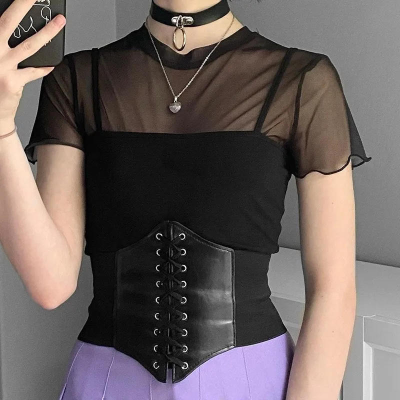 Description Picture 3 of itemEuropean and American Style Ladies Belt Dark Series Fashion Waist Seal Spring and Summer with French Court Waist Belt