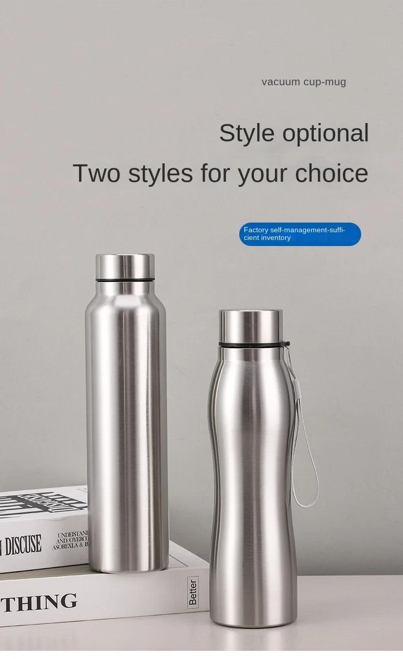 Description Picture 5 of itemHigh Quality 1000ml Stainless Steel Sport Water Bottle Single-layer Rugged Water Cup Metal Flask Drinkware Camping Sports Gym