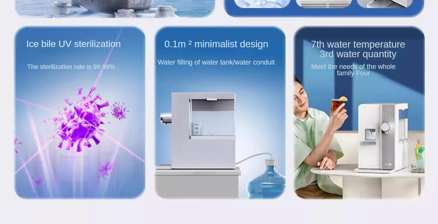 Description Picture 5 of itemIce Maker Ice Cube Water Dispenser Desktop Instant Heating Water Boiler Small Household Direct Drink Heating All-in-One Machine