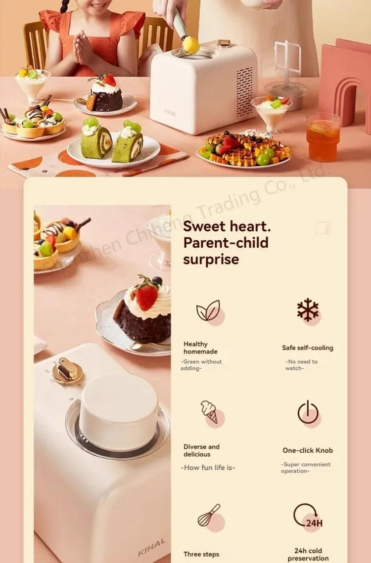 Description Picture 5 of itemHousehold Ice Cream Machine Small Fully Automatic Cold Drink Milkshake Machine Intelligent Temperature Control and Low Noise