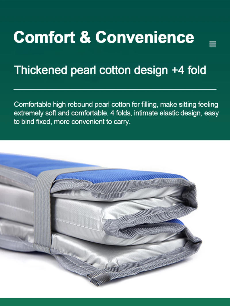 Description Picture 5 of itemPearl Cotton Foldable Seat Cushion Waterproof Moisture-proof Pad Soft Folding Camping Mat Durable Portable Outdoor Picnic Mat
